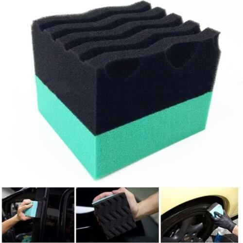 Car Tyre Contoured Washing Sponge Smooth Wheel Cleaning Polishing Sponge Tool