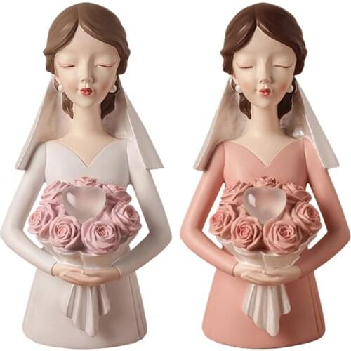 Art Resin Bride Statue Resin Female Home TV Shelf Desktop Decorative Artwork