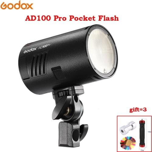 Godox AD100 pro Pocket Flash light for fuji nikon Canon Sony 2.4G Wireless Speedlight 100Ws TTL 2600mAh Portable outdoor