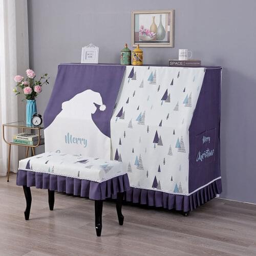 Korean Style Printed Fabric Cartoon Design Piano Cover Household Piano Dust Cover Protective Anti-scratch Chair cover ZH402