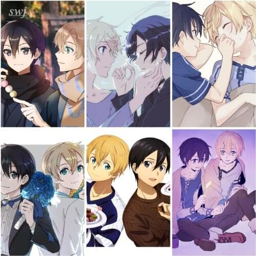 Sword Art Online Picture Kirito Wall Poster Anime Posters Canvas Painting Wall Decor Wall Art Photos for Childrens Room Decor
