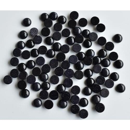 2020 fashion good quality blue sand stone round cab cabochon beads for jewelry Accessories 10mm wholesale 50pcs/lot free