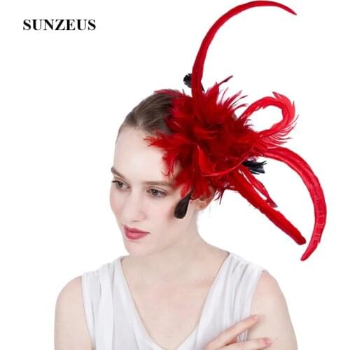 Fashionable Bridal Feathers Hats Blue Dancing Hats Cocktail Girls Hair Accessories pamelas sombreros bodas SH68