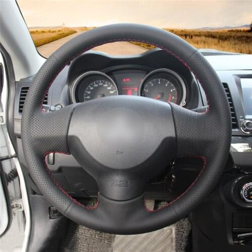 DIY Anti-Slip Wear-Resistant Steering Wheel Cover For Mitsubishi Lancer 10th Outlander ASX Colt Car Interior Decoration