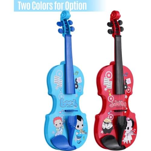 Kids Little Violin with Violin Bow Fun Educational Musical Instruments Electronic Violin Toy for Toddlers Children Boys Girl Red
