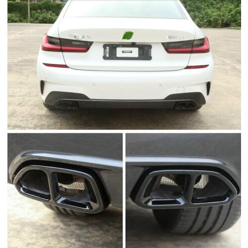 Fit for 2020 new 3-Series four outlet tail throat for BMW New 325li exhaust pipe g28g20 modified tail throat decorative cover