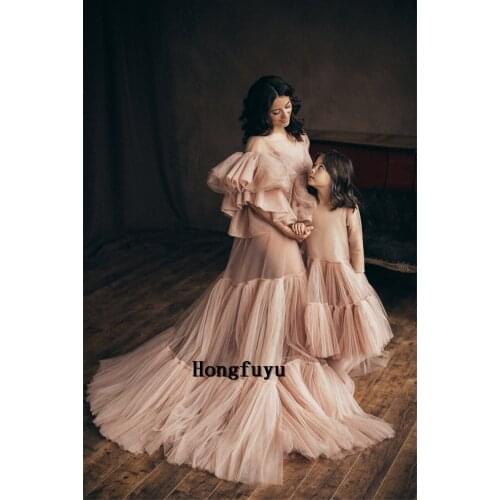 Transparent long sleeve wedding dress for pregnant women Photography Dress Champagne Wedding Dress Long 2021 Bridal Gowns Custom