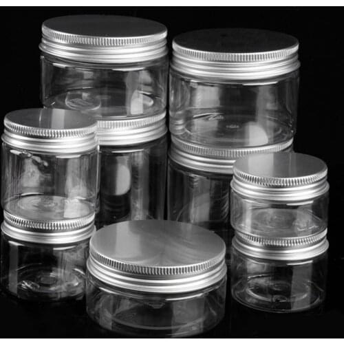 20/50/100pcs Clear Plastic Jar And Lids Empty Cosmetic Containers Makeup Box Travel Bottle 30ml 40ml 50ml 60ml 80ml 100ml 120ml