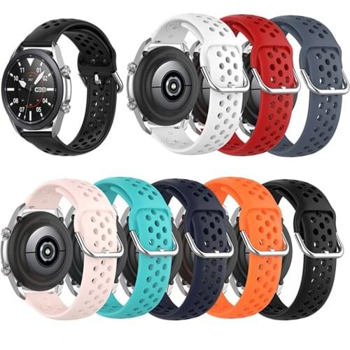 Replacement 22mm Silicone Watch Band Sports Wrist Watch Band Strap for Samsung Galaxy Watch 3 45mm R850 Bracelet Unisex