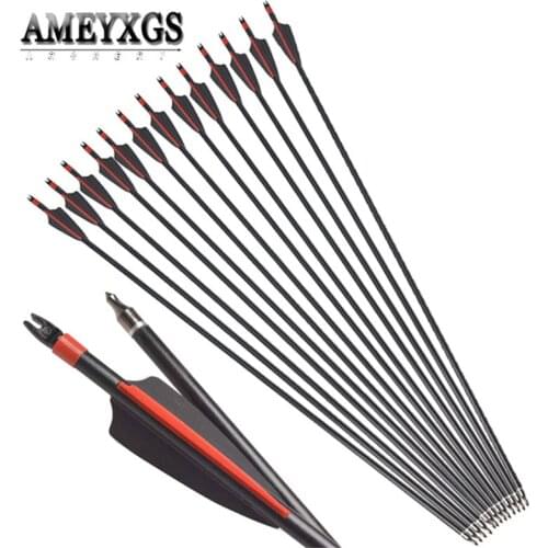 10/20pcs 31.5inch Fiberglass Arrow Spine 500 Composite Fiber Arrow Shaft For Outdoor Sports Hunting Shooting Accessories