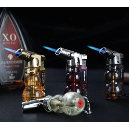 Gourd Straight Into Creative Inflatable Small Spray Gun Lighter Fashion Light And Easy To Carry Point Cigar Gas Lighter