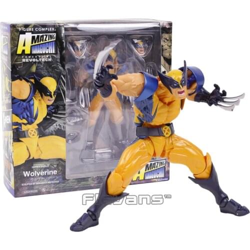 AMAZING YAMAGUCHI Revoltech NO.005 Wolverine Logan Howlett PVC Action Figure Collectible Model Toy 15cm