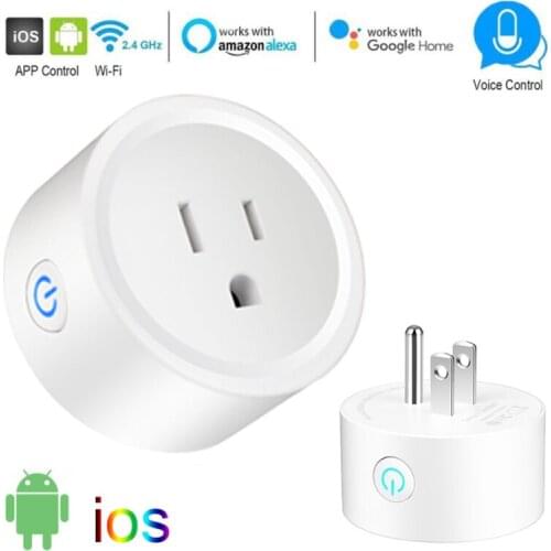 10A WiFi Smart Plug Socket US Standard Plug Remote Voice Control Smart Life APP Works With Alexa Google Home Assistant
