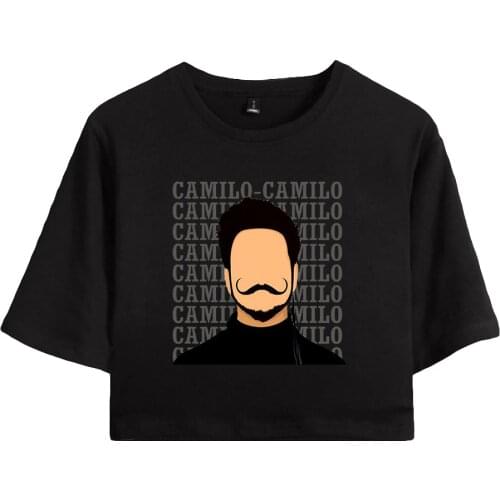 Colombia Camilo Echeverry High Street Dance Summer T-shirt Letter Print Loose Harajuku Street Style Streetwear T-shirt Girl Tops