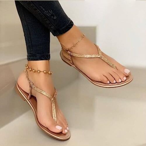 Zomer Vrouwen Sandalen Strass Vet Bodem Vrouwelijke Clip Teen Schoenen Outdoor Strand Dames 2021 Mode Sandaal Vrouw Nieuwe