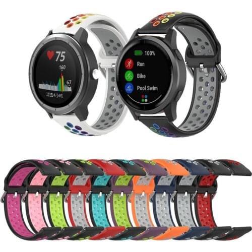 18MM 20MM 22MM Straps For Garmin Vivoactive 3 4 4S Smart Watch Band Silicone Strap For Vivoactive 3 Music 4S Correa Wristbands