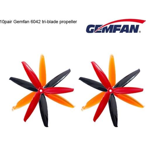 20pcs Gemfan 6042 flash 6 inch 3 blade tri-blade propeller compatible 2206 POPO System for FPV Racing drone