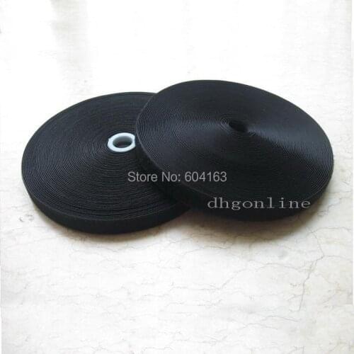 27 yard 3/4" 20mm Sew-On Roll Hook Loop Tape hard soft Black