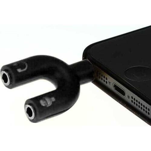 3.5mm Microphone Headset Splitter Converter Audio Adapter, Mobile Splitter For Android Phone Single-Hole