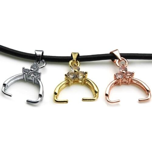 5pcs/lot Seeds Buckle Pendants Clasps Hook Clips Bails Connectors Copper Charm Bail Beads Supplies For Jewelry Making DiY