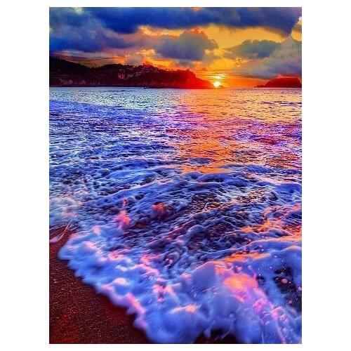 5D Diy Diamond Painting Scenery Kits Cross Stitch Kit Embroidered Mosaic Ocean Needlework Home Decor Full Square/round Drill