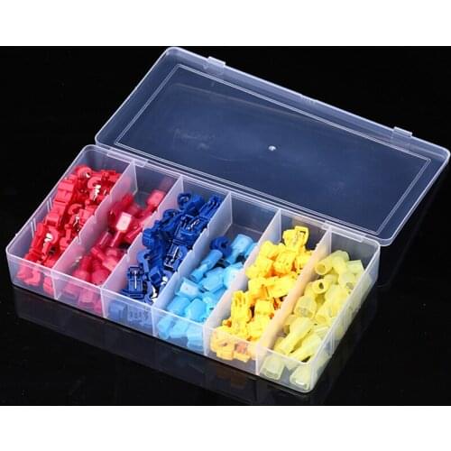 60/120/240pcs Wire Cable Connectors Terminals Crimp Terminal Scotch Lock Quick Splice 0.5mm-4mm Electrical Car Audio Kit Tool Se