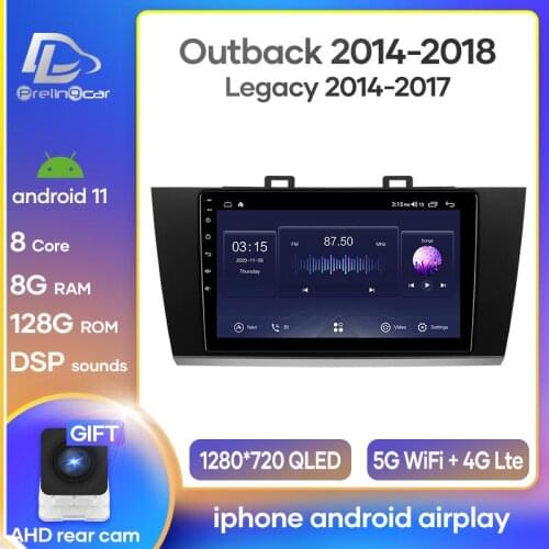 Prelingcar Android 10 For Subaru Outback 5 2014-2018 Legacy 6 2014-2017 Car Radio Multimedia Video Player GPS Navigation No DVD