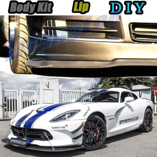 Car Bumper Lip Front Spoiler Skirt Deflector For Dodge Viper Phase RT SRT SR GTS Tune Car Modified Body Kit VIP Hella Flush Lips