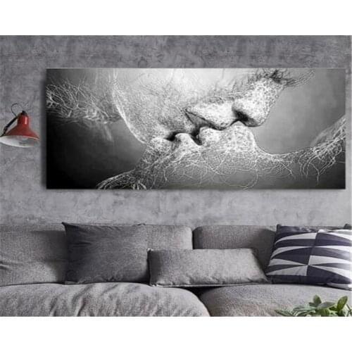 Beibehang Custom modern new decorative painting fashion papel de parede wallpaper abstract character kiss background