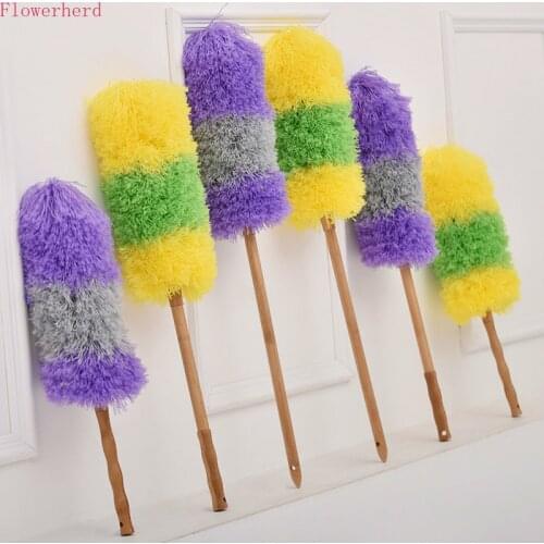 Dust-free Duster Household Lint-free Fiber Feather Duster Can Be Bent Desktop Dust Cleaning Sweep Microfiber Cleaning Brush