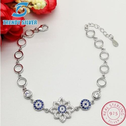 925 sterling silver with cz zirconia braceles bracelet for woman gifts for women femme jewelry jewellery luxury fashion evil eye