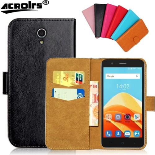 ZTE Blade A510 Case 5" 6 Colors Flip Wallet Cases For ZTE Blade A510 Soft Exclusive Leather Phone Cover Bag Black