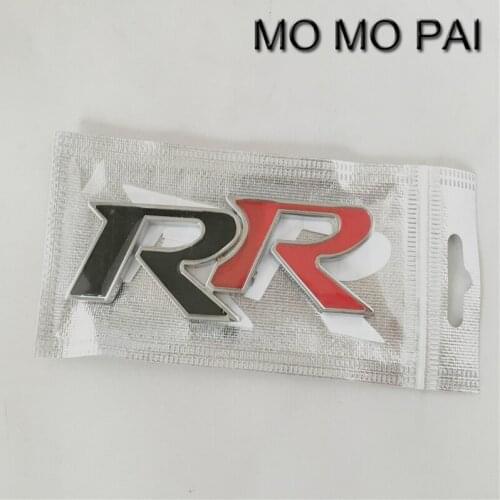 Black Red RR Metal Car Badge Sticker Emblem fit for civic Accord Fit Odyssey 2016