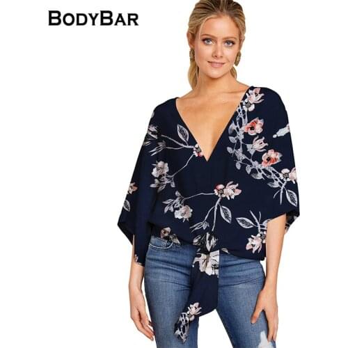 Flower Printed Tops For Women Loose Plus Size Short Sleeve Blusas Bohemian Style V Neck Knotted 5XL Spring Summer Beach Blouses