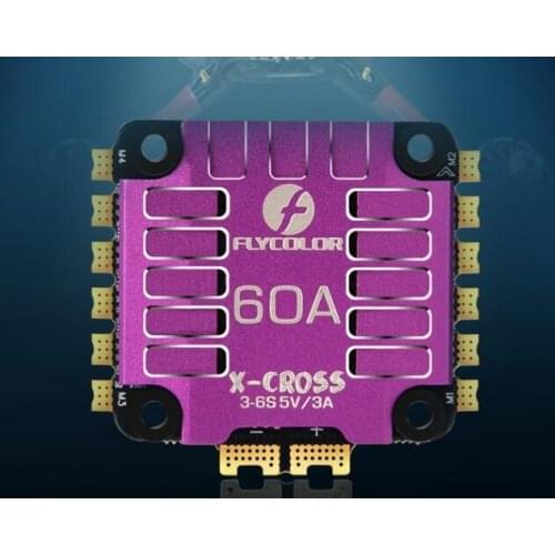 Flycolor Multi-rotor ESC X-Cross BL-32 60A 4in1 ESC3-6S 5V3A High performance and low ESR MosFET Continuous and stable output