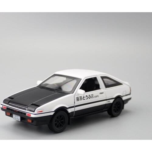 1:32 Scale Initial D Toyota AE86 Toy Car Diecast Model Pull Back Sound & Light Doors Openable Educational Collection Gift Kid