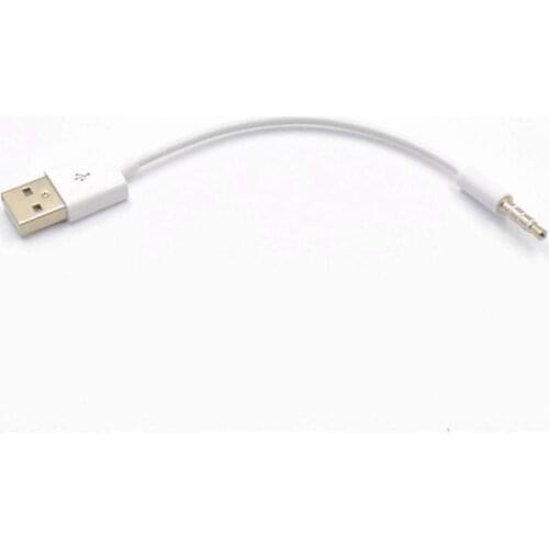 Mini USB Charger Data Cable For iPod For Shuffle USB to 3.5mm Jack Adapter Cable For MP3 MP4 Player Speaker Charging Wire