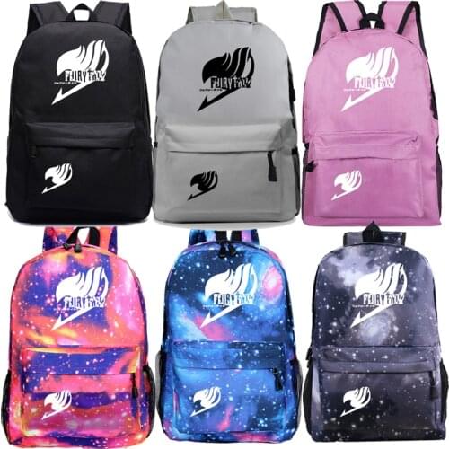 Beautiful Fairy Tail Backpack Boys Girls Back to School Mochila Men Women Hot Sale Rucksack Laptop Knapsack for Teens