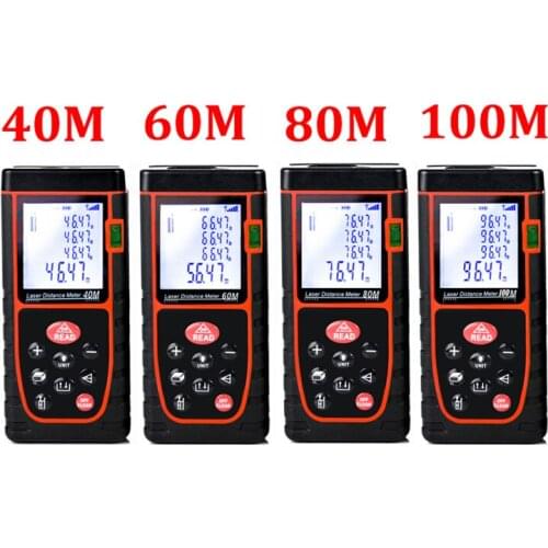 Laser level range finder Distance Meter 40M 60M 80M 100M nivel laser rangefinder ruler Finder Diastimeter tape Measure D1013