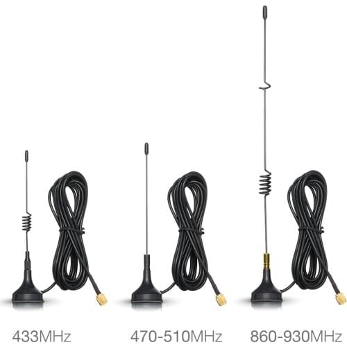 Magnetic Base Monopole Antenna | license-free spectrum band of 433 MHz, 470-510 MHz, and 860-930 MHz | RAKwireless