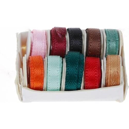 Mini Sewing Box Dollhouse Miniature 1:12 Dollhouse Accessories Crafts Box Scene Accessories Doll House 3*2cm