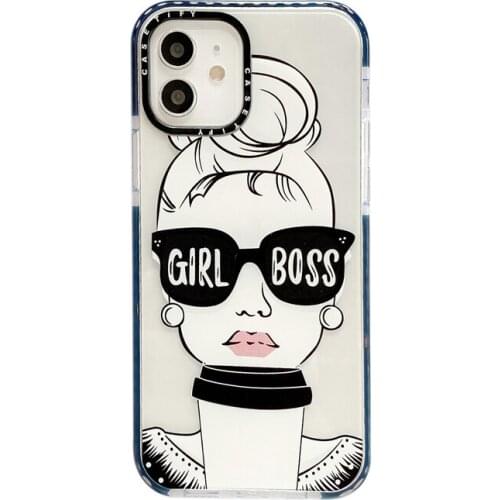 Fashion Cool Girl Boss Case for iPhone 12 Pro Max Back Phone Cover for 12Mini 11Pro Max X XS XR 8 7 Plus SE 2020 Capa