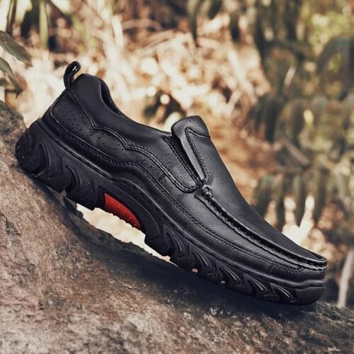Mens Shoes Casual Tooling Genuine Leather Loafers Men Comfortable Outdoor Shoes High Quality Male Gents Slip on Luxury Sneakers