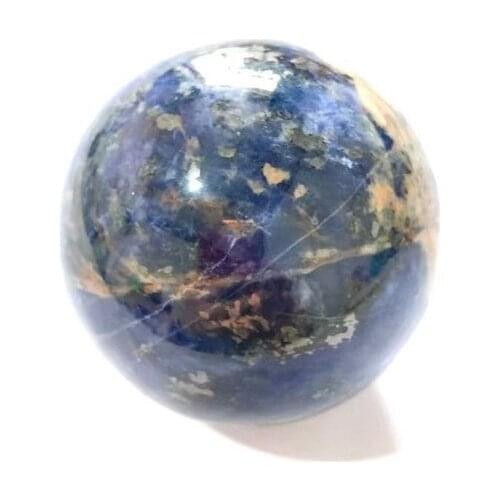 Natural Sodalite Quartz Crystal Ball Sphere Mineral Meditation Energy Healing Decoration Gemstone
