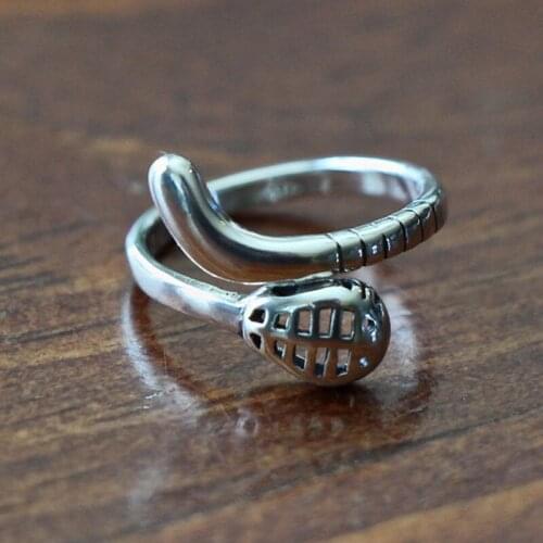 New Trendy Lacrosse Ring Adjustable Sports Team Gift Player free ship