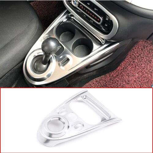 For Smart 453 Fortwo Forfour 2015-2020 ABS plastic Silver Central control Gear Shift Panel Gears panel Interior Car Accessories