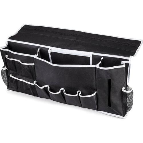 Bedside 12-Pocket Oxford Storage Hanging Bag Bed Rails Rooms Bunk Beds Bathrooms Storage Pouch Home Organizer