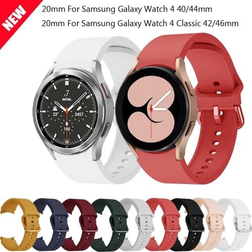 2021 New Silicone Band For Samsung Galaxy Watch 4 classic 46mm 42mm Replacement Strap For Galaxy Watch 4 44mm 40mm Wristband