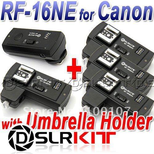 RF-16NE Wireless Flash Trigger for CANON with 4 Receivers
