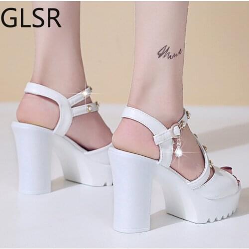 Women Ladies Fashion Crystal Solid Peep Toe Buckle Casual Shoes Sandals sandals high heels women sandals platform high heels
